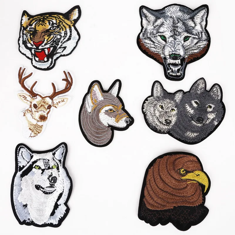 1 предмет вышитая животным ткань с утюгом или ПРИШИТАЯ наклейки героями