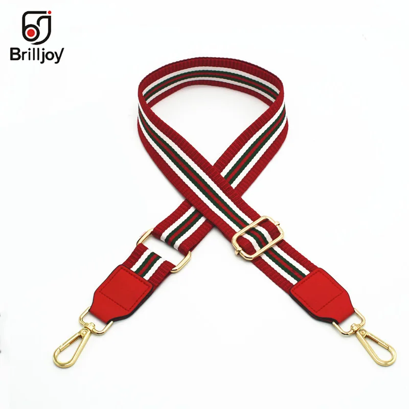 Red 3,8 см широкие полосатые ремешки для сумок DIY аксессуары запасные части для сумок ремешки для сумок длинные ремешки ручка Золотая пряжка - Цвет: Red