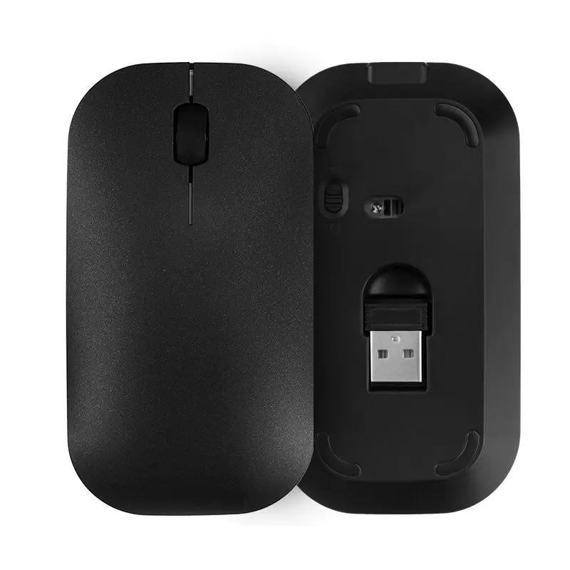 Беспроводная Бесшумная игровая мышь 2 4G USB перезаряжаемая эргономичная