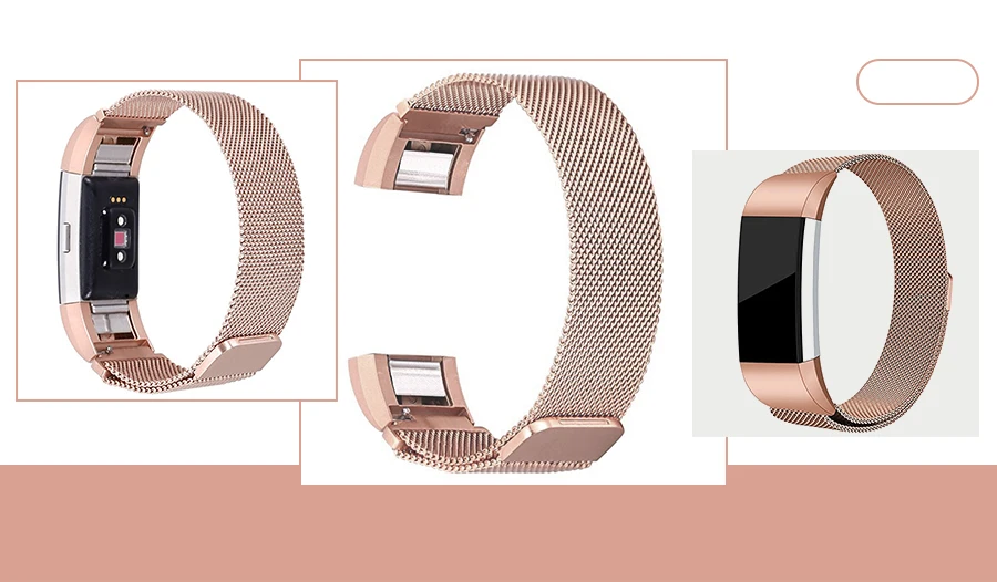 AWINNER для Magnetic Charge 2 полосы Магнитный сменный ремешок из нержавеющей стали для Fit Bit Charge2 фитнес-браслет