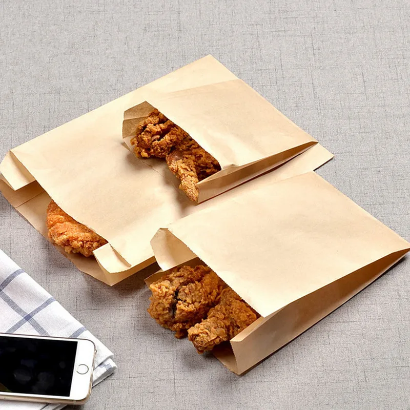 Leotrust 100 шт. 50 г/см пакеты из крафт бумаги для взбивания еды французские