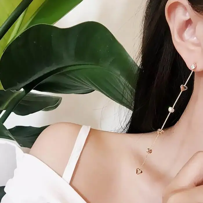 MENGJIQIAO новинка 2018 простое элегантное металлическое сердце любовь длинные женские