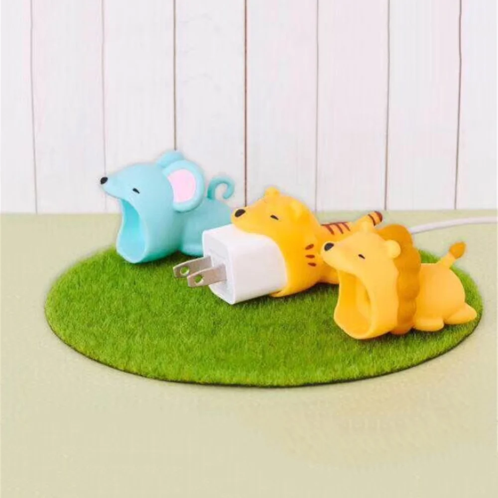 1 шт. большой кабель укуса милый животное протектор Kawaii Usb Кабельный органайзер