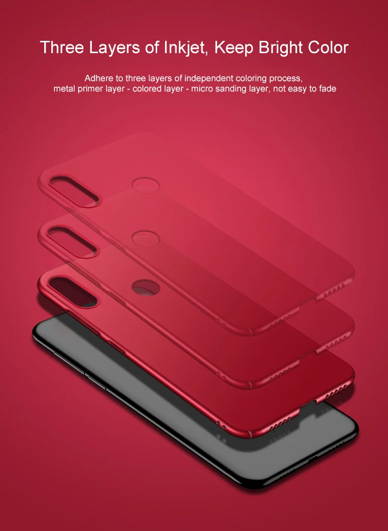 Чехол для redmi note 7, чехол, Твердый Чехол, Mofi,, pc, для xiaomi redmi note 7, чехол, однотонный, fundas redmi note 7, чехол