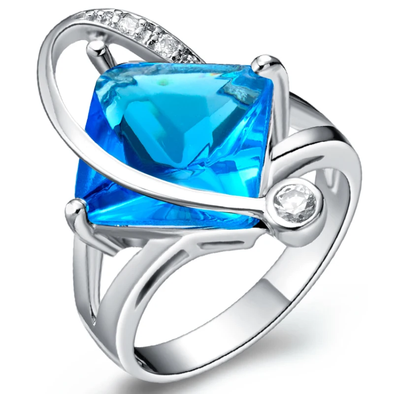 Прямая доставка 3 цвета Циркон 925 Стерлингов Серебряные капли воды в форме