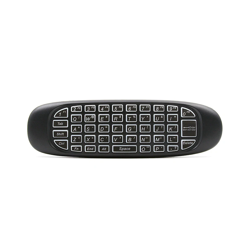 C120 Backlight Беспроводная игровая клавиатура C120 с подсветкой Fly air mouse, перезаряжаемая 2,4 ГГц, универсальный Смарт-пульт дистанционного управления для Android Tv Box Pc - Цвет: C120 Backlight