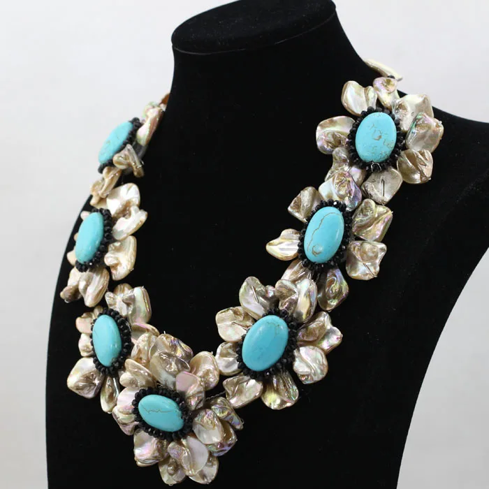 Уникальное ожерелье из жемчужного жемчуга с рисовой бусиной пресноводного