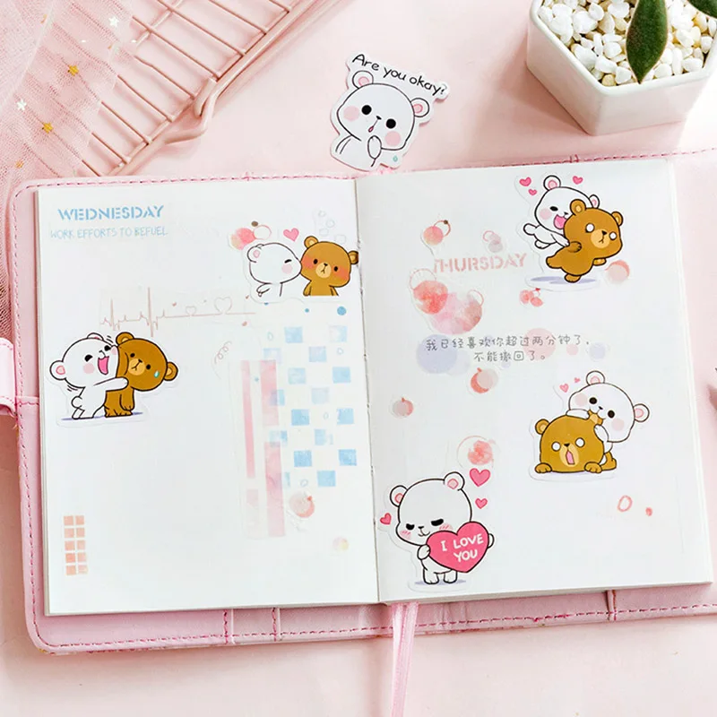45 шт./кор. мультфильм Rilakkuma Стикеры Kawaii наклейки "медведь" Скрапбукинг для дневник, фотоальбом украшения пуля журнал Стикеры s