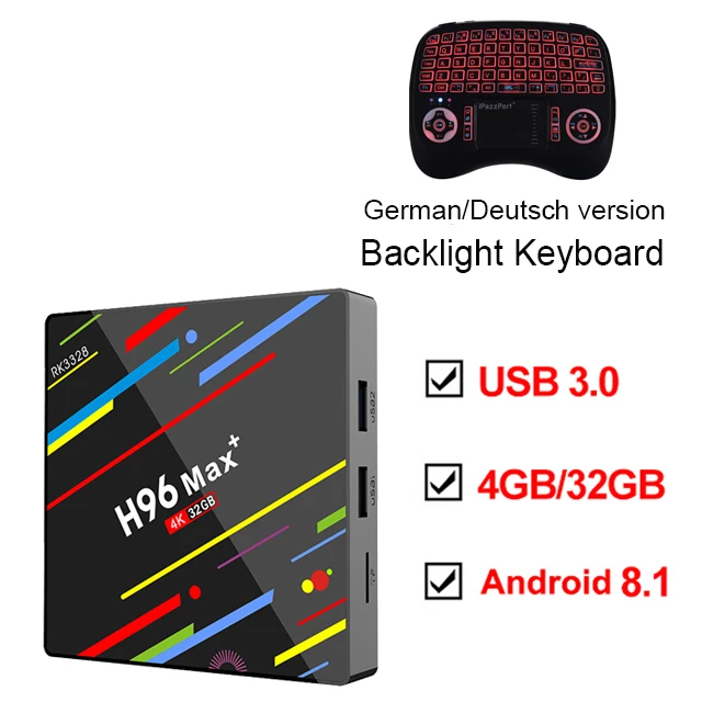 Add Backlight D 21SD Смарт ТВ приставка Android 9,0 4 Гб 32 Гб Rockchip RK3328 1080P H.265 4K Netflix Youtube WiFi Android ТВ приставка H96 MAX Plus - Цвет: Add Backlight D 21SD