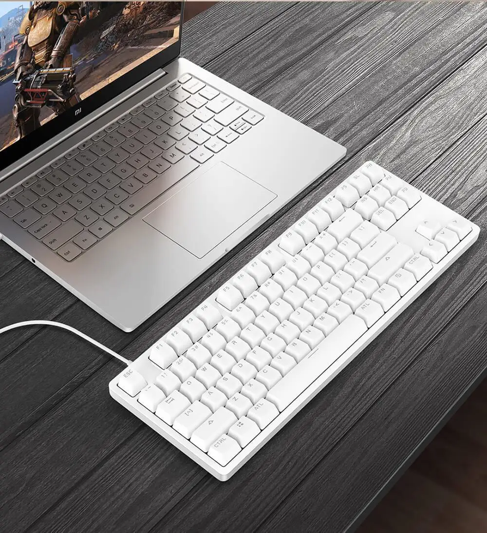 Xiaomi Yuemi 87 ключей механическая клавиатура светодиодный подсветка алюминиевый
