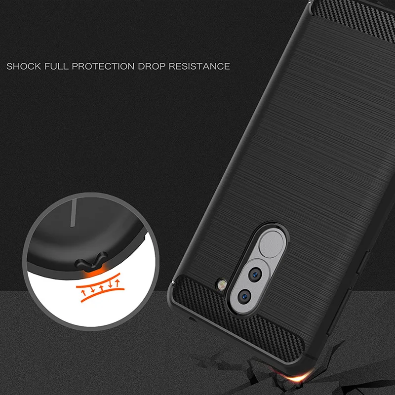 For Huawei Honor 6x Case Silicone TPU Soft Carbon Fiber Anti Knock Cover Mate 9 Lite Mobile Phone Accessories |