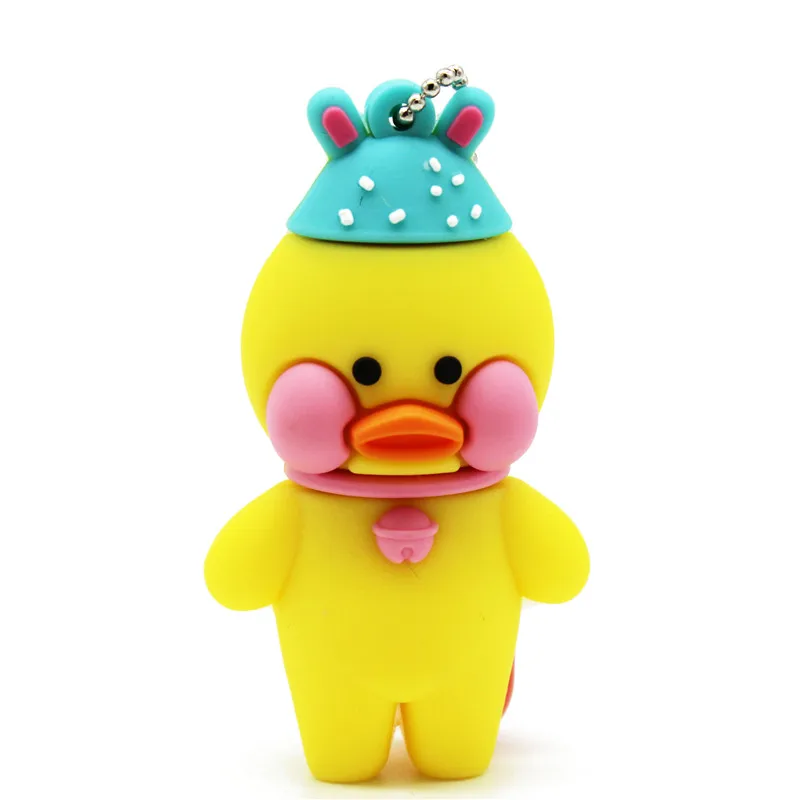 Текстовый мне милый мультфильм кафе mimi утка стиль Флешка 4G 8G 16G 32G Usb 2,0 Usb флэш-накопитель
