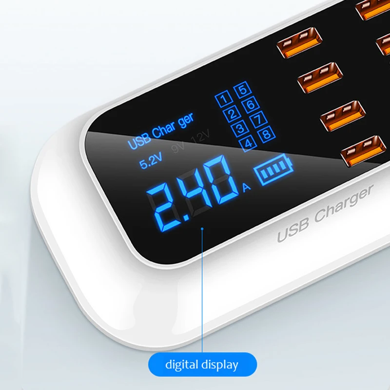 Зарядное устройство USB Type-C со светодиодным дисплеем и поддержкой быстрой зарядки