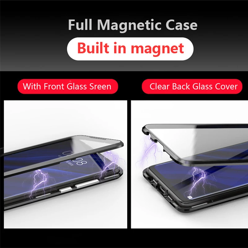 360 всего тела защитный Magntic Металлические Бампера чехол для huawei P30 Pro Чехол