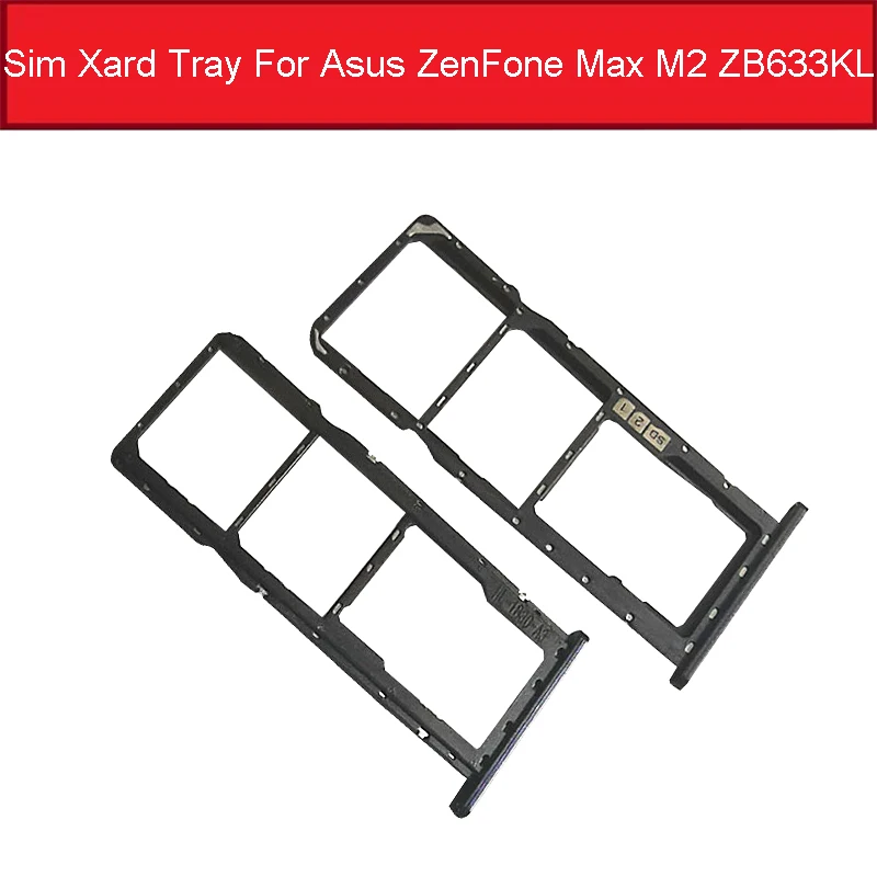 Подлинный держатель для sim карты Asus ZenFone Max M2 ZB633KL слот Micro SIM Сменные запасные