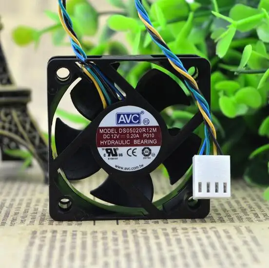 Новый AVC 5020 P010 12V 0.20A 5 см DS05020R12M четырехпроводный Вентилятор охлаждения процессора