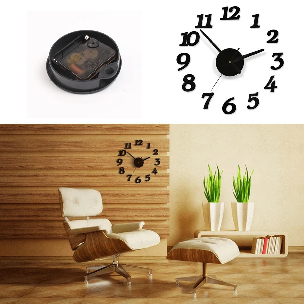 Diy настенные часы декоративные наклейки домашний офис Декор DIY цифровые с