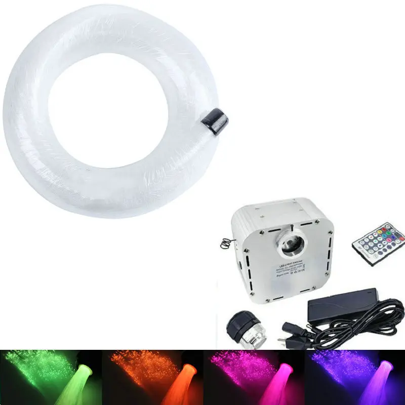 32 Вт RGB Мерцающий СВЕТОДИОДНЫЙ волоконно оптический двигатель алюминиевый 28key RF