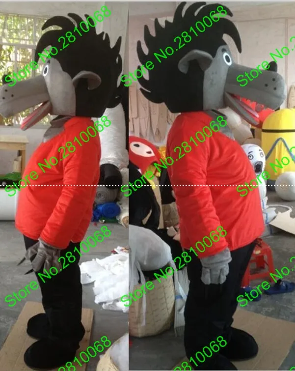 Make EVA шлем красное пальто Волк Талисман костюмы мультфильм одежда Маскарад День