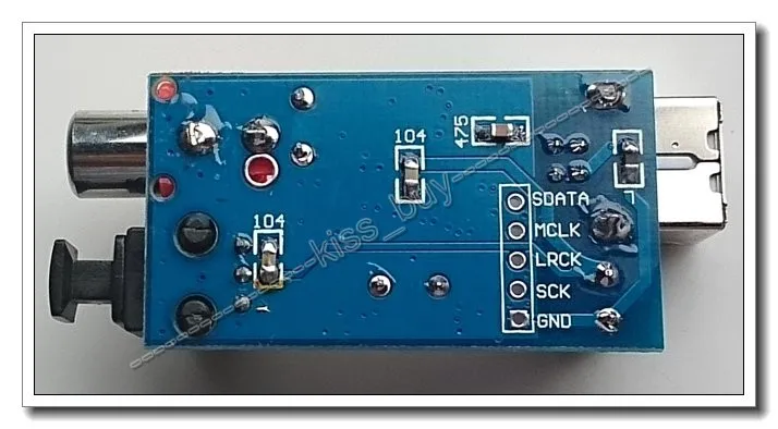 Hi-Fi цифровая звуковая карта USB для коаксиального оптического волокна I2S / DTS выход |