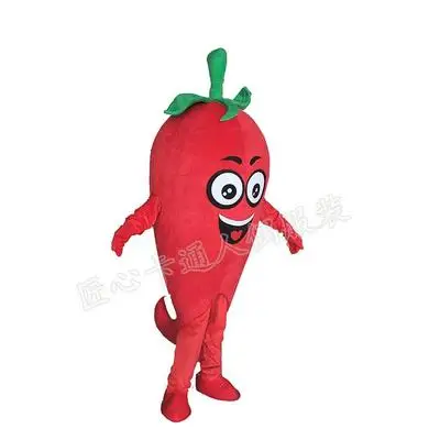 Vegetables Theme Anime Cosplay Costumes Red Pepper Mascot Costume Halloween Carnival Fancy Dress Walking Clothes Adult Size |