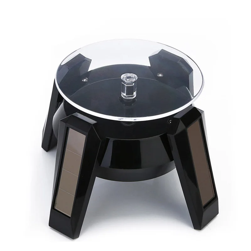 Вращающийся на 360 градусов солнечных батареях Ювелирный стенд Ожерелье Кольцо