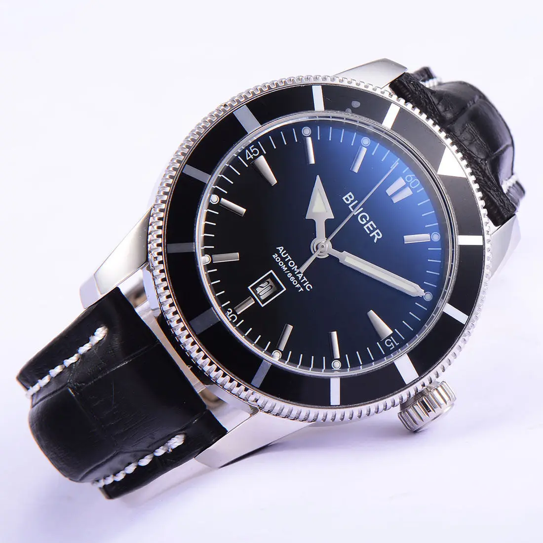 46 мм корпус из нержавеющей стали Автоматическая Мужская Дата наручные часы