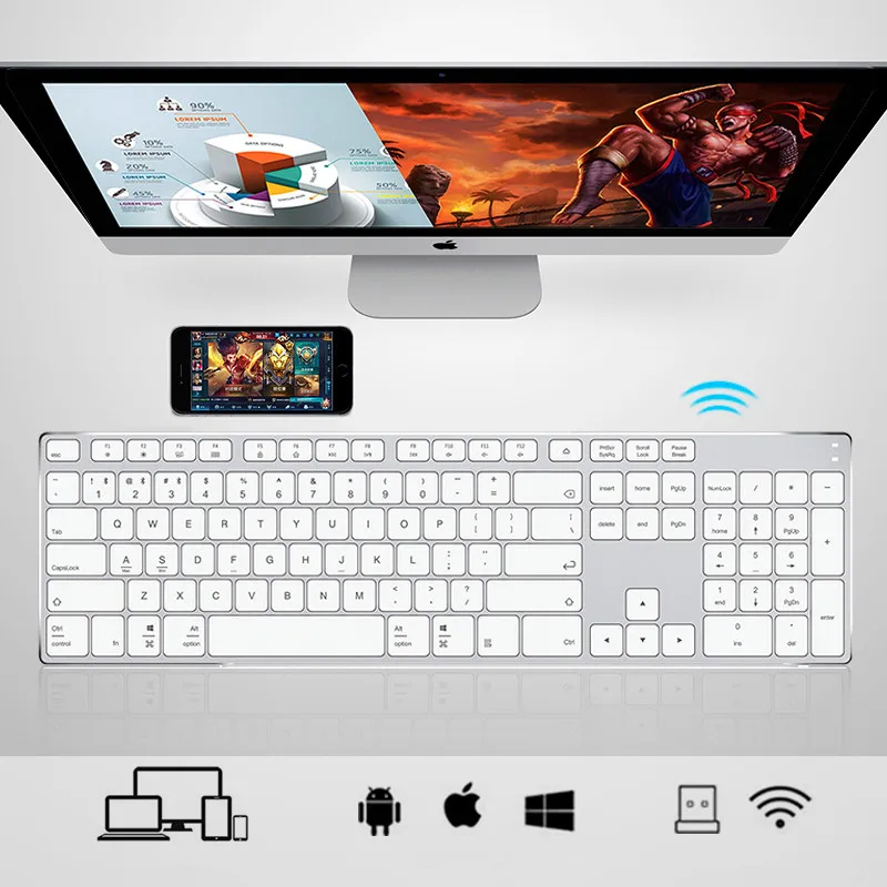 Умная BT3.3 ультратонкая полноразмерная металлическая Беспроводная Bluetooth