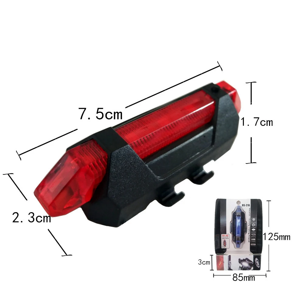 Велосипедный светильник задний фонарь USB зарядка аксессуары для езды на