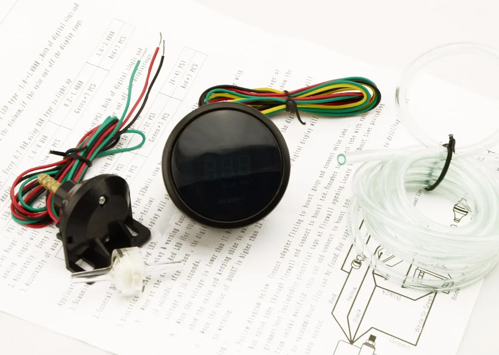 Дракон Калибр 3 0 Бар 52 мм Boost турбо черный цвет Аналоговый Цифровой синий