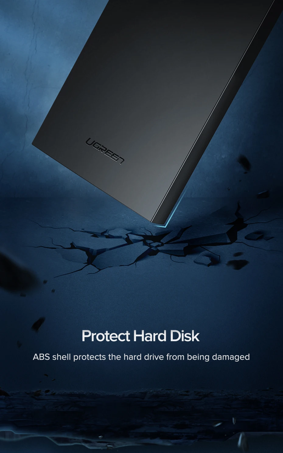 Ugreen 2,5 HDD чехол SATA к USB 3,0 адаптер внешний жесткий диск Корпус для SSD диск коробка-чехол на HDD HD 2,5 SSD чехол SATA к USB