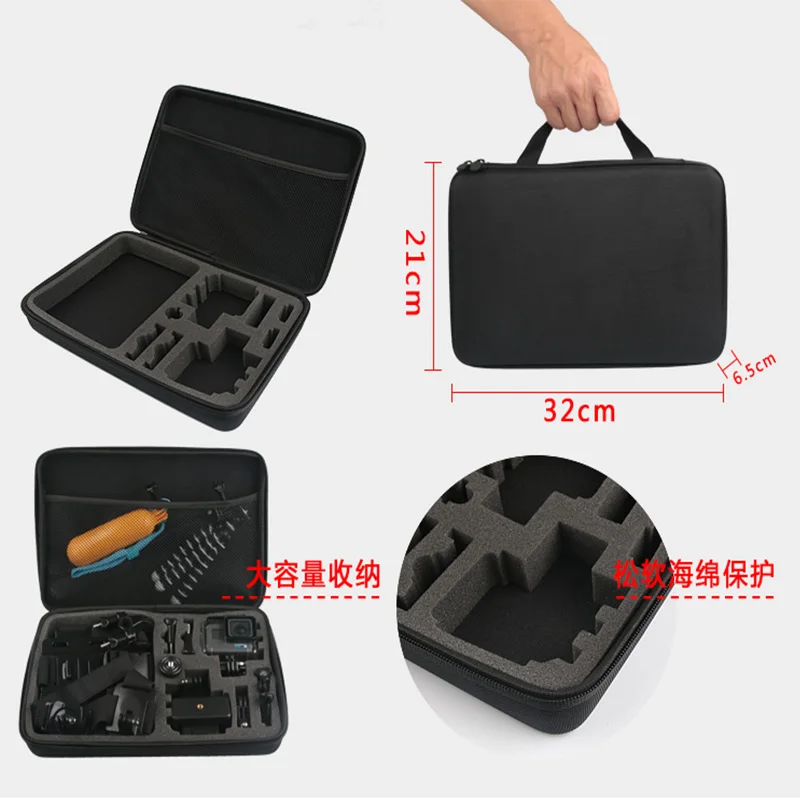 for Gopro Accessories Set 3-way selfie stick Tripod hero 7 6 5 4 Xiaomi Yi 4K Eken h8 H9 SJCAM Action Camera Accessory | Электроника
