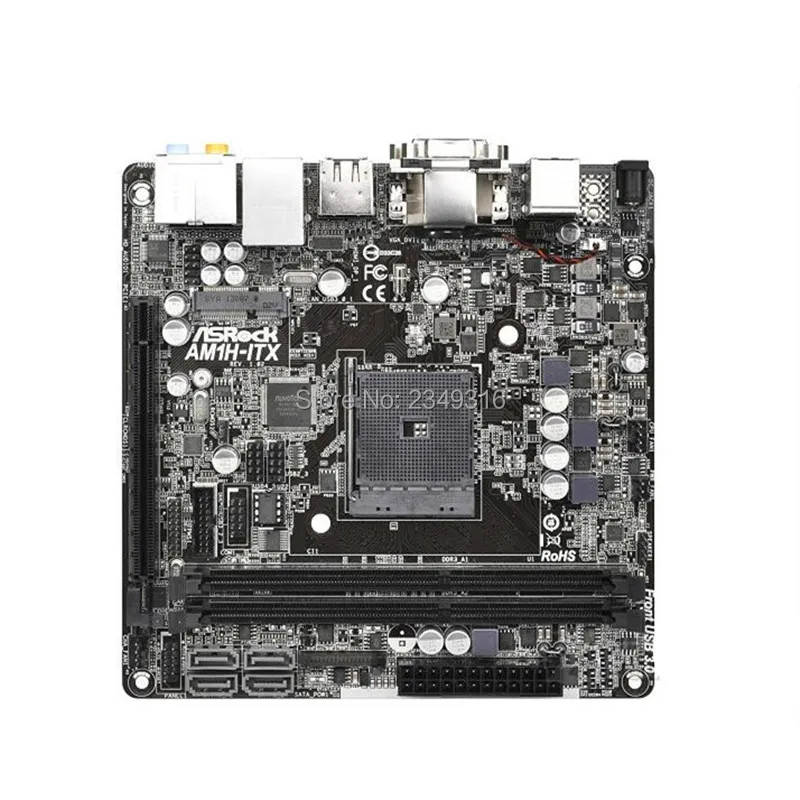 Б/у Оригинал AM1 материнская плата для ASRock AM1H ITX системная USB3.0 SATA3 DDR3|Материнские
