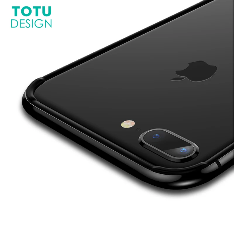 Чехол бампер TOTU для iPhone 8 7 Plus противоударный чехол с рамкой Жесткий ПК и мягкий