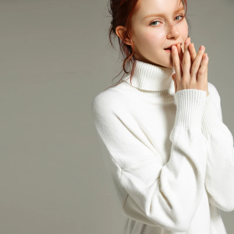 2018 new high collar sweater women's pullover wool bottoming long sleeve thick clothing | Женская одежда
