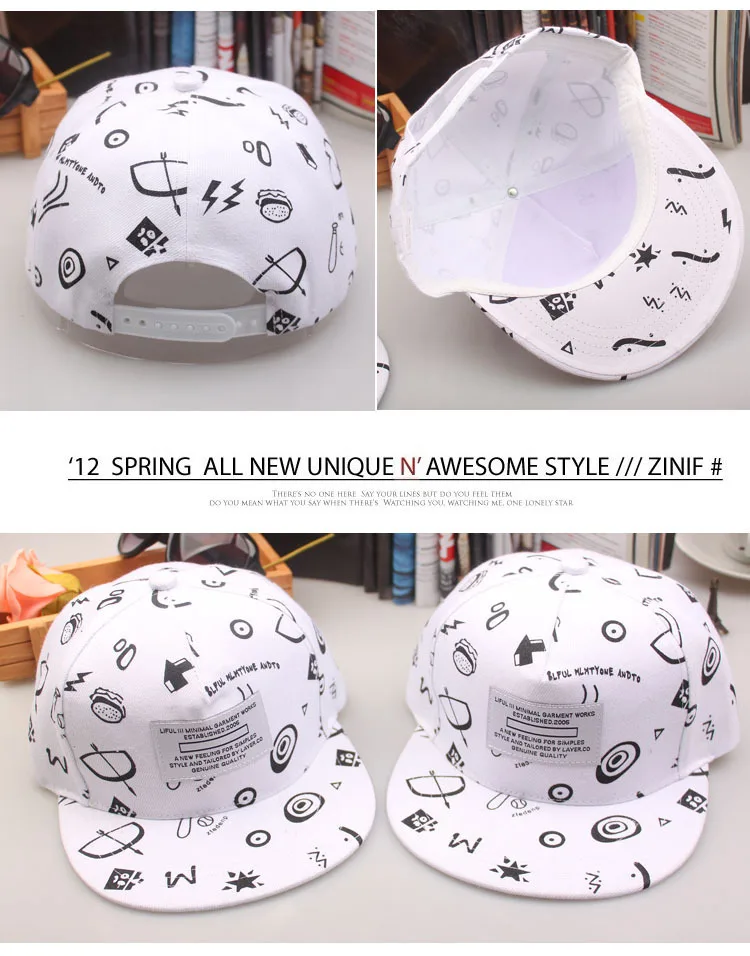 Fashion Summer women white baseball Cap Pattern Hat Snapback Sport female embroidered flat cap unisex | Аксессуары для одежды