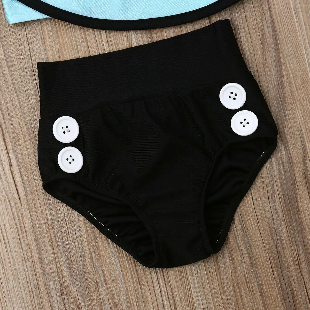 Летний комплект бикини с открытыми плечами для маленьких девочек купальный