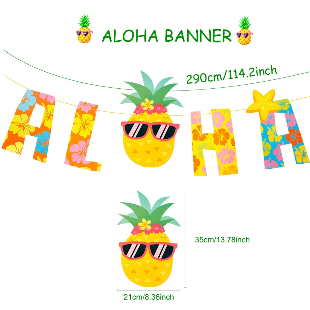 FENGRISE Aloha декорации в стиле Гавайской вечеринки стол тема Гавайи день рождения