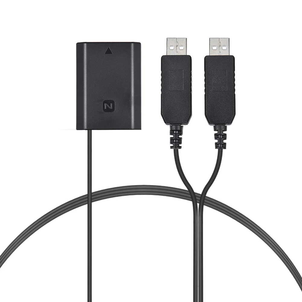 Адаптер постоянного тока Andoer двойной USB адаптер совместимый с аккумулятором для