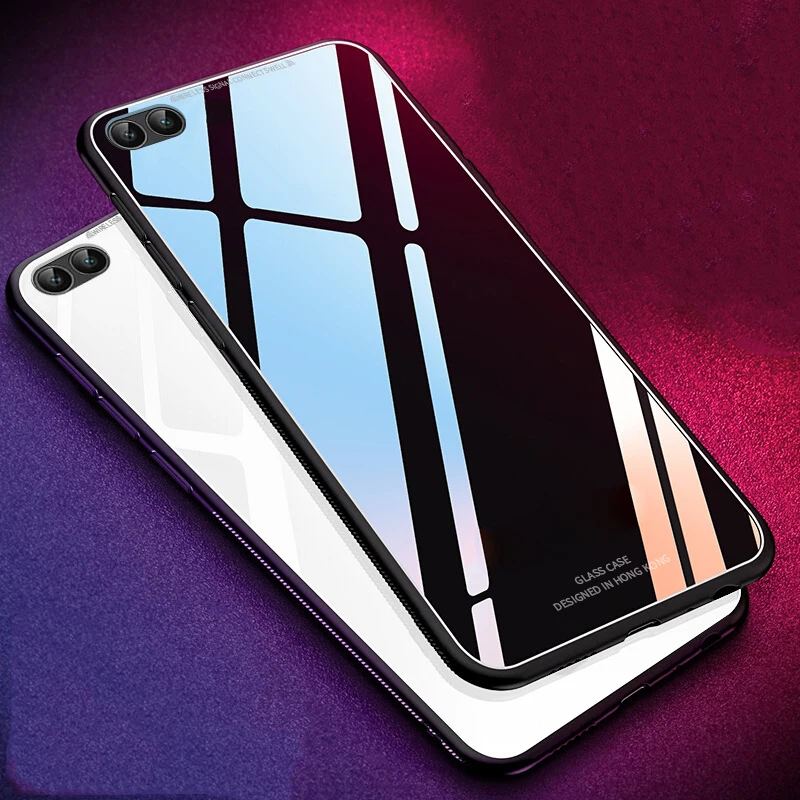 Для Huawei Y5 Lite 2018 чехол Роскошный Глянцевый закаленное стекло мягкая силиконовая