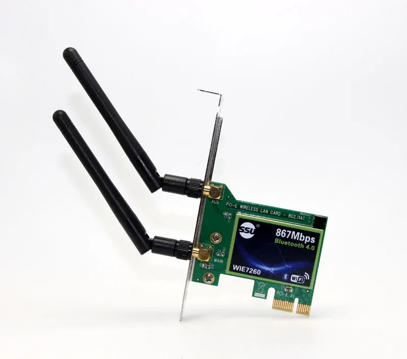 

Беспроводной-AC 802.11AC двухдиапазонный Bluetooth4.0 PCIe WiFi карта чипсет для 7260