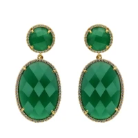 drop earrings for women summer fashion jewelry 2019 luxury cubic zirconia oval shape charm diy earrings