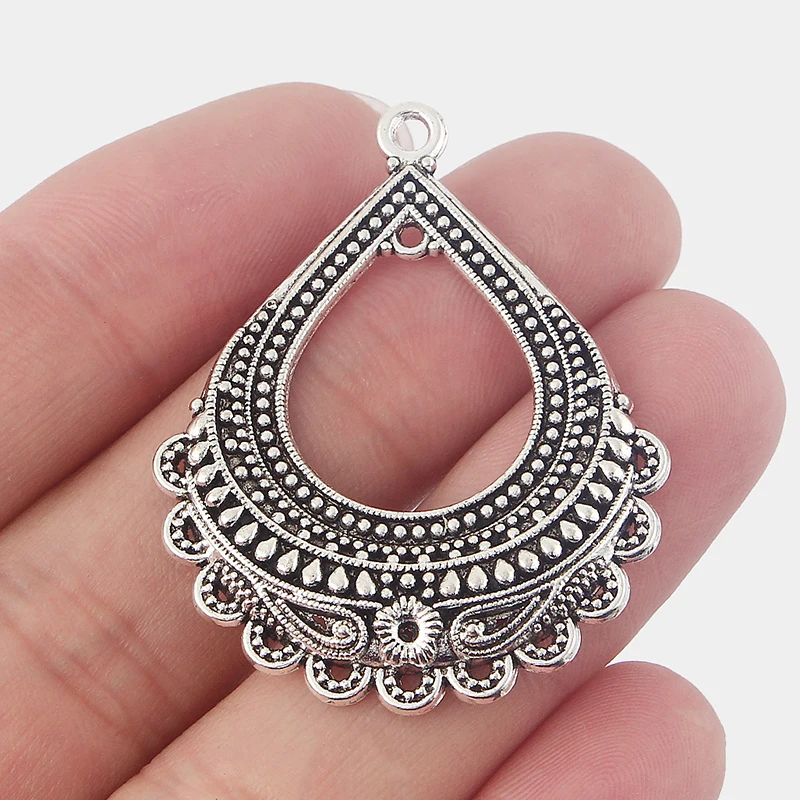 10 шт. этнические полые серьги подвески в форме капли|earring findings|jewellery findingschandelier earring