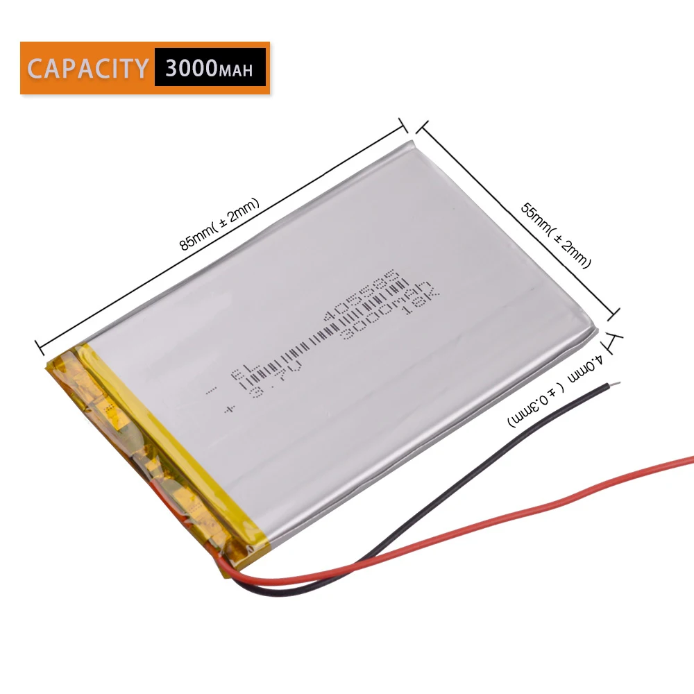 3 7 V 405585 PLIB полимерный литий ионный Литий аккумулятор 3000mAh прочный Аккумулятор для