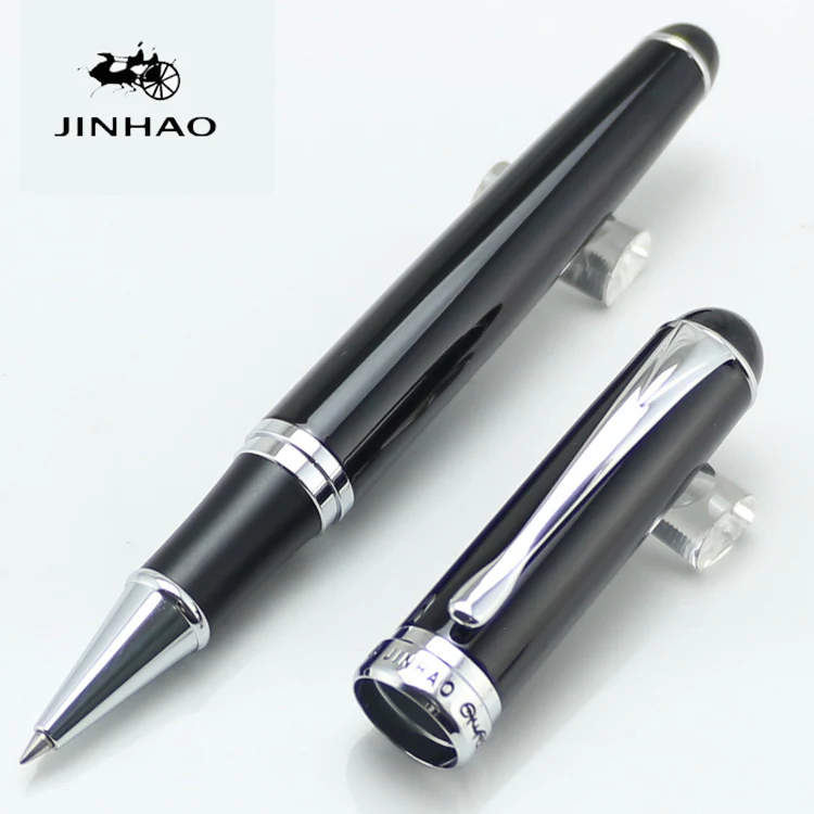 Ручки шариковые JINHAO 750 черные и Серебристые ручки с зажимом школьные офисные
