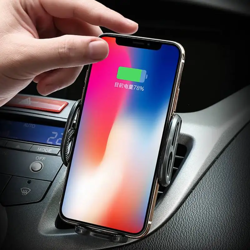 Wireless Car Charger Charging Bracket Infrared Sensor Touch Sensing Automatic Telescopic Fast for iPhone X 8 Samsung | Электроника