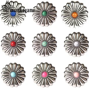 Круглые декоративные пуговицы-Маргаритки из цинкового сплава в стиле ретро, 3 шт.лот, 28 мм, подвески для аксессуаров сделай сам