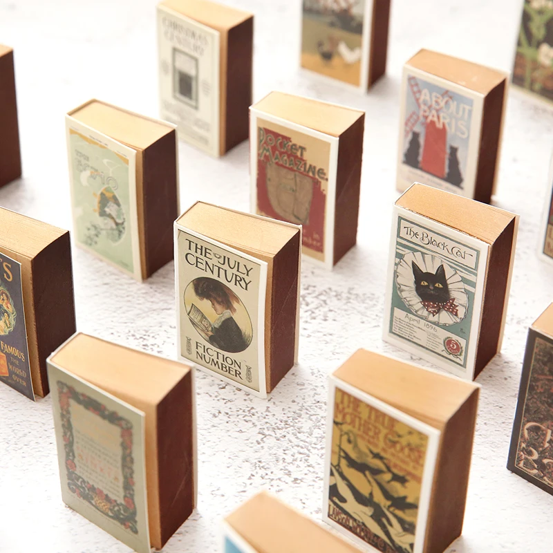 

122 Sheets Mini Memo Pad Creative Matchbox Retro Notebook Can Tear Sticky Notes Kawaii Stationery Notepad Office School Supplies