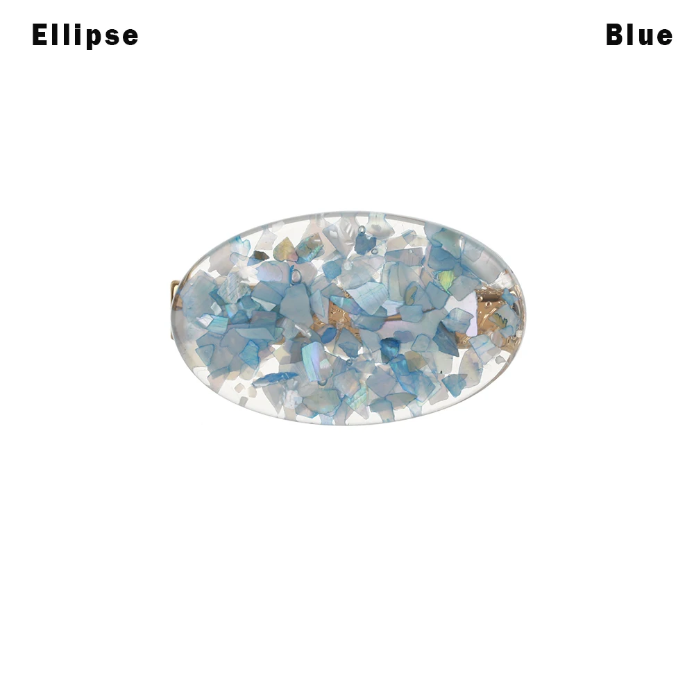 Blue Ellipse Корейские розовые синие заколки для волос, винтажные геометрические Овальные Заколки для волос, аксессуары для укладки волос для женщин, ШИКАРНЫЕ ДЛИННЫЕ заколки для волос - Цвет: Blue Ellipse