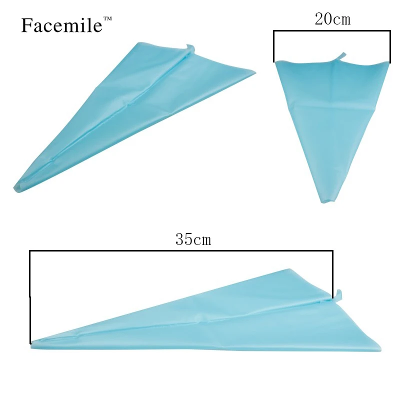 Facemile 1 шт. силиконовые кухонные аксессуары многоразовые силиконовые обледенения трубопроводов Крем кондитерский мешок торт DIY украшения инструмент - Цвет: M